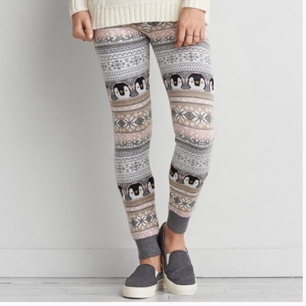 3 for $20 American Eagle Ahh-Mazingly Soft  Penguin Sweater Leggings XS